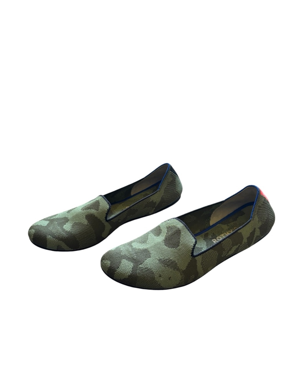 Rothy's The Loafer Olive Camo Womens Size 10 Shoes Camouflage Rothys Almond Toe